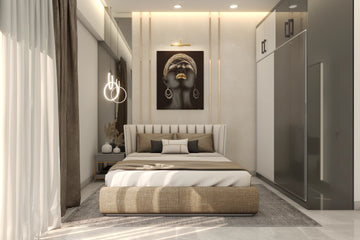 Contemporary Grey Master Bedroom Design